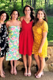 I love this dress! It's a nice material, comfortable, flattering, and has pockets! I wore it to a wedding and received many compliments. Would definitely recommend. - Theresa N.