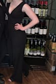 The material is heavy duty and thick. I love the fit in the bust area. I needed to get the shoulders tailored, so if you are under 5'3 plan to bring it into a seamstress. The pants were perfect with 2-3 inch heels. - Morgan S.