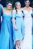 I wore this dress to a wedding. It's a great dress. It fit great, but it definitely needs a steam before any wear. The straps are adjustable! - Stephanie H.