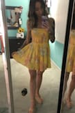 I can't wait to wear both this dress and the same one in blue!! They're perfect for summer and super comfortable. I paired them with the yellow espadrille platform sandals, and I'm in love. - Dajana M.