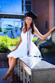 Wore this dress for my graduation photos and loved it! It's a little bit longer than I would normally go for, but it looks really classy and the material is great quality. - Marie C.