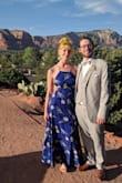 This dress was a DREAM! I have a wider chest and hips, with a smaller waist so having the tie-back was perfect for my body type. I wore this dress with flats to a wedding and it skimmed the floor in a perfect, romantic kind of way--on my 6ft frame. I felt comfortable, confident and amazing in this piece, highly recommend the darker blue color. - Sarah O.