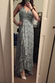 Love this dress! You can adjust the straps so it fits nicely on top. I purchased a large and it's a little long so I'll have to wear higher heels than I would have normally worn but the dress is worth it. - Angela R.