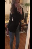 Bought this shirt twice so I gifted it to my sister. At a family party we both arrived wearing it totally unplanned. We both love and get so many compliments on it. It's super soft material the cut is so sexy, but the high neck line balances it out and makes this shirt super cute for dinner, party or a night out - Maura R.