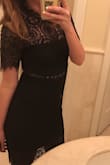 This is a staple LBD, perfect for date night, a shower or a wedding and depending on your accessories and your location you can pretty much wear it all year. Fits true to size - Maura R.