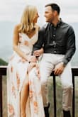 I bought this dress for my engagement photos (based off others' reviews) and it was just as amazing as they described! I wear a size 2, and the Small fit perfectly. Very flattering, good quality material and beautiful print. - Alison H.
