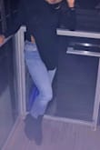 This shirt is super simple and the side slit with the high neck just adds enough dimension. Sometimes I tuck in the back for a different look. - Chloe S.