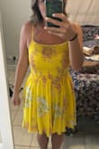 I was skeptical about ordering a bright yellow dress because I have a comfort zone of neutrals. But I received SO many compliments and I felt beautiful in it! It's not too short and has adjustable straps. - Jackie G.