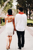 I got this dress for my college graduation photos and graduation day. I ordered a medium which fit a little big, but I tightened the back. Just felt a tad loose where I zippered in the lower back area. It worked out though! Beautiful dress and I love the back detail. Felt classy and sophisticated! - Angel V.