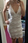 So after reading reviews and people saying it ran small I went up a size. I usually wear a medium and ordered a large. Well it was huge and I was swimming in it!! I exchanged it for a medium and it fit perfectly. Definitely would say this dress is true to size. - Isabella A.