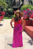 This coverup is beautiful! The colors are amazing! It fits true to size. Just kind of slim through the hips, but not tight enough to bother me. - Holli H.