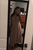 I ordered this dress as a last ditch effort for prom, and I'm so glad I did. The wrap dress is so flattering & the color is the perfect light pink for my skin tone. I'm so excited to wear it to prom & in the future. - Kylie A.