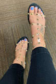 I love these shoes! They are so cute and comfortable. I have bigger ankles/calves, so I was worried about the ankle straps because most don't fit me. These fit perfectly and I had no issues with my ankles/calves! I love that you can dress these up or down! - Kendra P.