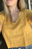 This top is so cute. Perfect amount of crop and sits at waist line. Can't wait to wear all spring/summer! - Grace C.