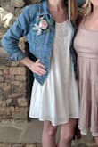 Wore it for my bridal shower and received so many compliments. The material was light without being see through. It was a little annoying to iron, but overall I loved this dress! - Maureen N.