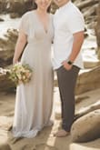 I wore this dress for my engagement shoot and I absolutely loved it! It was perfectly flowy just the way I wanted it. It was also so elegant and feminine. So glad I went with this dress! - Patricia C.