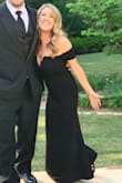 The fit was great! I had to get 6 inches off in order for the length to fit. Also would've been much cuter with a slit. Still give it 4 stars because I didn't have to pay to get it taken up since my grandmother can do it and the overall quality of the dress was great. - Hali G.