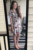Love this Lulus dress for spring. It hits at the waist nicely and is figure flattering. Planning to wear it for engagement pictures soon! Wasn't crazy about the collar so I just cut it off and it still looks great! - Christina H.