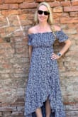 I love this dress, it's super cute on.  You can dress up or dress down.  I'm short so long dresses never fit so this is the perfect option for me.  I wore it in Italy and got so many compliments! - Alisha S.