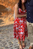 The red color is so vibrant! The top fits perfectly and it is so flowy - wore this from day to night and it was the perfect transition with some wedges! - Kristin