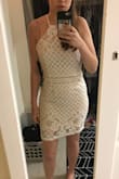 I struggle to find dresses that fit well because I'm usually a small on top and a medium on the bottom. I loved this dress for graduation, and I'm keeping it, but I ordered a medium and it did end up gaping a bit up top. Overall, I think it's worth the tailoring because it's so pretty! - Emily K.