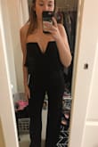I ordered this for a semi-formal gala for school, and it was perfect for the occasion. I was worried because based on the size chart, I should've gone with a medium, but I got a small and it fits snugly but perfectly because it's so stretchy!! it's so comfortable, and I love how it makes my butt look since I don't have a big chest. Also, I normally struggle to find stuff that's long enough for me in the legs since I am on the tall side, but this jumpsuit was the perfect length to wear with heels. Definitely recommend!!! - Emily K.