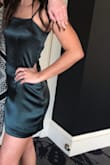 I absolutely loved this dress. It fits so well. If you have a bigger booty it makes you look super good too. Plus it's halter style so it really just flatters all your curves. It's super short, so if you're not into that maybe try something else, but other than that it was super comfy. Perfect for a dance or night out. - Mya V.