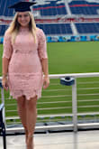I absolutely love love love this dress! It is so classy. I felt like a Barbie in it. I wore it for my college graduation pictures and received so many compliments in person and online. I wish I could wear this dress all the time. It was a little tight on my arms but fit perfect everywhere else. LOVE!!! HIGHLY RECOMMEND. - Danielle H.