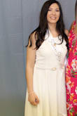 I absolutely love this dress! The material is not too thin or too thick - just right! It's very well made and the color is true to the online picture and description. I wore this for my bridal shower and everyone loved it! - Samantha H.