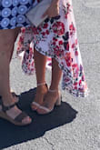 Love these shoes!!! They are super cute. I am in between a 6 and 6 1/2 and could have probably gone with the 6 1/2. It may take a few wears to break them in. But wore them for a wedding all night and didn't have any issues! - Tawny F.