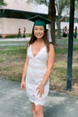 I ordered this dress for graduation and I was in love. It was even more beautiful in person. The material is great quality and the length is perfect. It runs a little big my suggestion would be to order a size down. I originally ordered a small but had to exchange for a XS. Other than that, the dress did not disappoint! - Reani W.