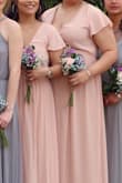 Gorgeous gorgeous dress. Fits perfect. Only two things need to be fixed was hem line. And put a clasp on chest opening. I have a big bust but don't like to flash them much. Lol. - Linda C.