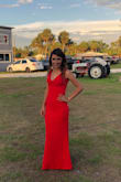 I am a small girl! This dress fit perfect around my waist and hips. It was too long since I am really short so I did have to get it altered at the shoulder straps and bottom. Other than that, it hugs your curves perfectly! In love with it! - Karen U.