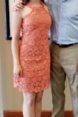 This dress was perfect for my grad school graduation! The material isn't stretchy, so definitely order the bigger size if you're in between two. - Emily D.