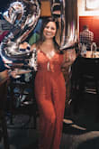 I wore this on my birthday and it was so flattering! Just a tiny amount of cleavage and looks great! I received so many compliments - Brittany F.