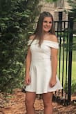 This dress is adorable. The length was unflattering, below the knee. I had it hemmed, much better.  The price was great for this dress, so I did not mind paying the extra few dollars to have it altered (purchased for 14 year old for school dance). - Shannon K.