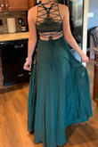 I am pretty tall (5'8") and was worried ordering a small because of length. It was actually too long because with 4 inch heels it was hardly off the ground. That is my only complaint. The rest of the dress fit great!! - Emily T.