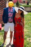 I wore this to a Derby Party and received so many compliments. The material is nice, not too thin and has two layers. I thought the top would be awkward but the ties in the back make it fit perfect. I ordered a small but definitely could have ordered the XS. I had to tie the top tight enough to fit which closed the crisscross design. It actually looked okay forming low back and I was able to wear a strapless with it. Love love love this dress, can't wait to wear it again. - Jessica V.