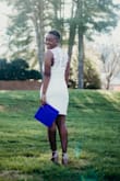 I bought this dress for graduation and fell in love with it. The top fit a little loose, but everywhere else if fit good. The material is nice, does not look cheap or anything. Got so many compliments! - Hannah B.