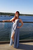Dress was everything I had hoped for. Fabric is of good quality, but still light enough for an outdoor East Texas wedding. I want this dress in every color. Fit true to size, used am adhesive bra, but didn't really need one. Straps have rubber underneath so they never slid out of place. - Angela G.
