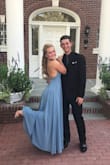 Beautiful dress. Fit really well. The bottom was hemmed so there would be no tripping over the dress. - Melinda B.
