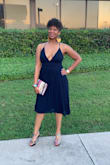 This dress fit perfectly! I often have to get my sleeves altered in my dresses but since the dress straps are adjustable I didn't have too. This dress is great for Spring/Summer and can be worn to just about any event. - Ellena M.