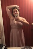 I bought this as a possible prom dress but didn't end up choosing it due to how it fit in the chest area. I'm more on the busty side, and although very pretty, the lace didn't give me the support I was looking for. I would definitely recommend it for somebody with a smaller chest, but otherwise it was great! - Martha G.