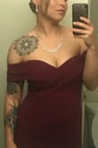 This dress is absolutely beautiful! True to color and size. I had To get alterations for the length but everything else fit perfect. The arms are a little tight but it didn't bother me. Looks best with a strapless bra. Rose gold accessories. Thank you Lulus!! I'll never shop for a dress anywhere else. - Mary M.