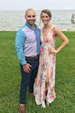This dress is great quality and the florals are absolutely beautiful! I received compliments all night and after in photos. The leg slit doesn't come up too high and adds a fun element to it. Very happy with this purchase! For me - the chest area was a little big so I had to use dress tape to hold everything in place, but that worked just fine for me! - Elizabeth E.