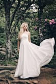This was ra-heallllly long on me, I'm 5'0, BUT it's what I wanted for the flowy mountain photographs. I LOVE this dress. I'm a 34D-DD and it was a tad snug on the girls, but it worked out well. What a beauty! It's very well made, thick, lined and not one of those cheap China dresses. You'll love the quality on this one. - Kalai K.