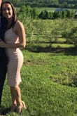 I love this dress! I wore it to two Spring/Summer weddings - and it was perfect! I was hoping to go bra-less, but the dress was a tad too big on top to do that with confidence, so I wore a sticky bra (which was also helpful in providing a bit of perk) - I maybe could have sized down because of this, but didn't have time to exchange. The material was thick enough to cover up any imperfections so I didn't feel like I had to wear spanks or suck anything in. I liked the length, but the dress did ride up as a I walked, so I spent a lot of time pulling it back down. But because of its original length I never felt uncomfortable. Ultimately, the dress is a perfect combination of sexy and modest, and I would definitely recommend! - Olivia P.