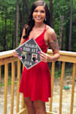 I bought this for my college graduation, and it was beyond perfect. I received so many compliments and it fit beautifully. I wear size small shirts and 4/6 pants, and I ordered a medium because I didn't want it too tight or too short. It was perfect. - Kassidy D.