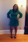 The color of the dress was perfect for my skin tone. I wore the dress to my birthday dinner and I received so many compliments. It hugged every curve and was a nice length that made me feel very sexy! - Tomisha B.