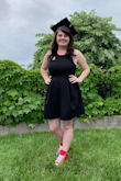 I bought this for my graduation dress and I've never been more happy with a dress. The fabric is amazing, the fit is perfect, I didn't have to wear a bra and that was the best part! - Mariah D.